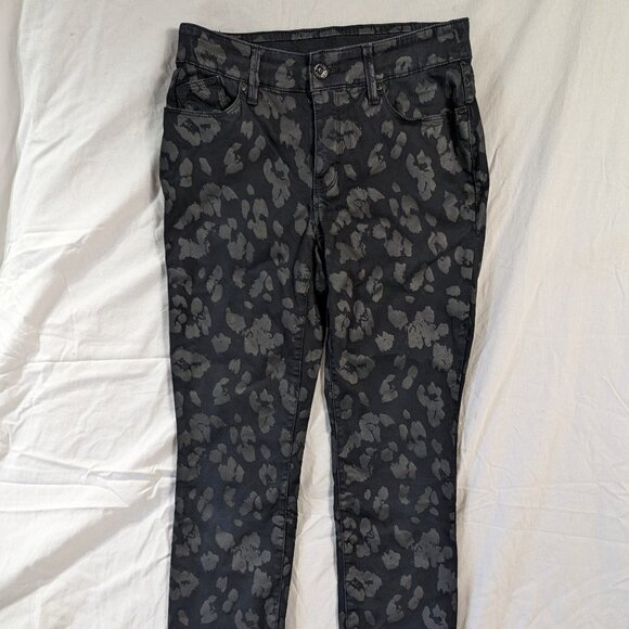 CHICO'S OOR SIZE 2R WOMEN'S PANTS SPOT PRINT FASHION WEAR STYLE WOMAN BLACK - Picture 1 of 16
